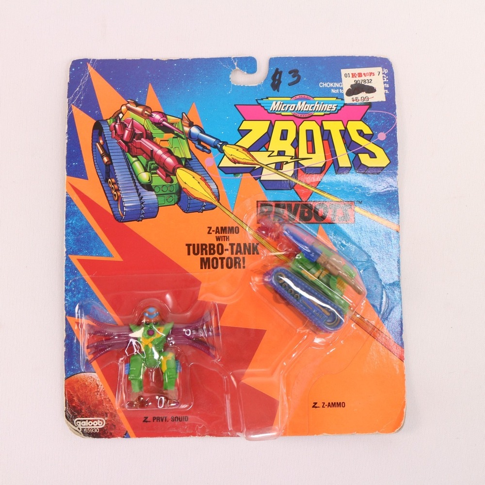 1994 Galoob Micro Machines Zbots Revbots Prvt. Squid & Z-Ammo Figure Moc Rare